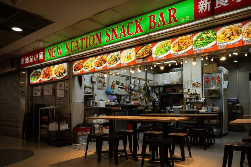 A casual hawker-style eatery named